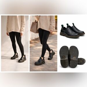 Georgia Giant Romeo Shoe Black Leather Slip On Safety Durable Slip Resistant, 6